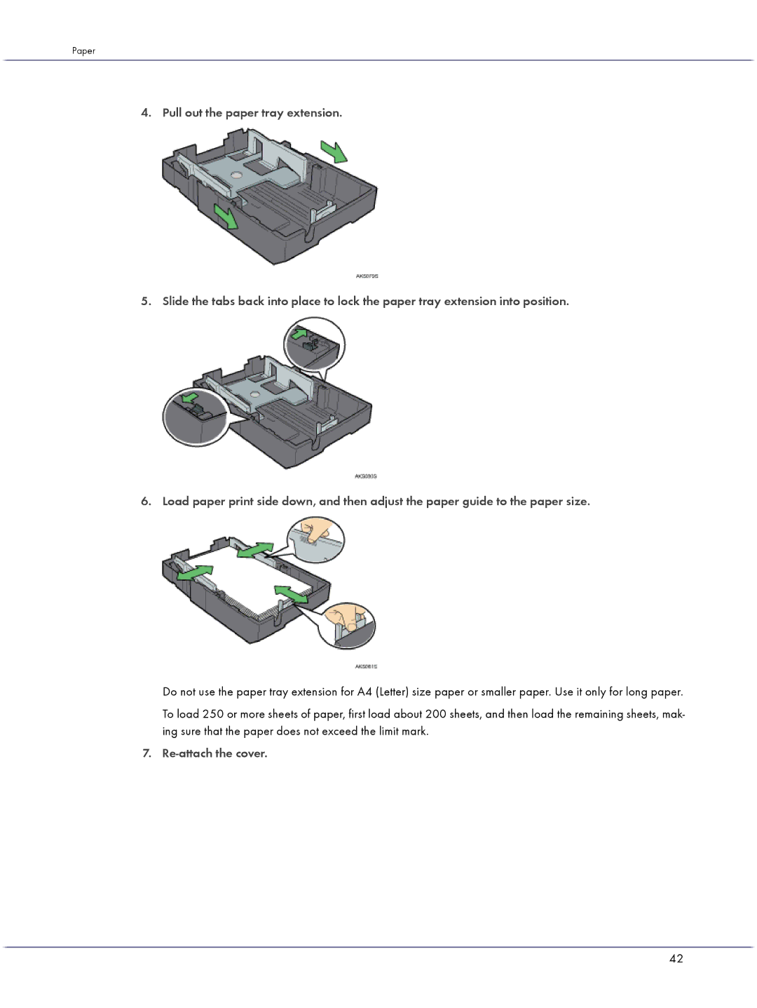 Lanier GX5050 manual Re-attach the cover 