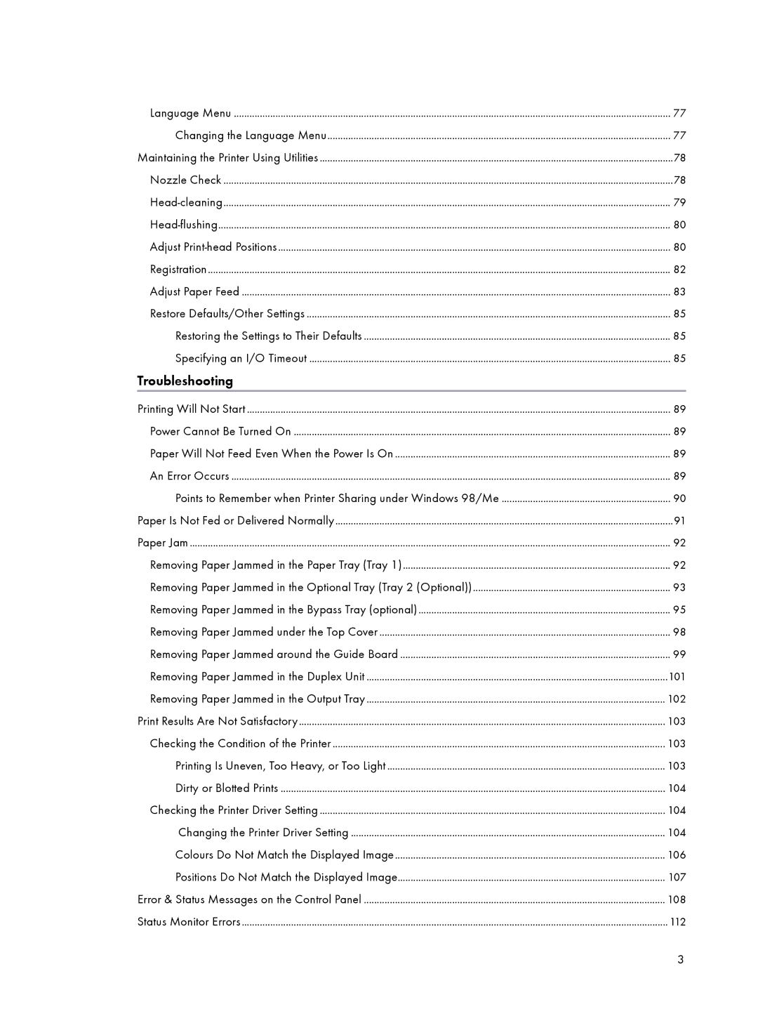 Lanier GX5050 manual Troubleshooting, Points to Remember when Printer Sharing under Windows 98/Me 