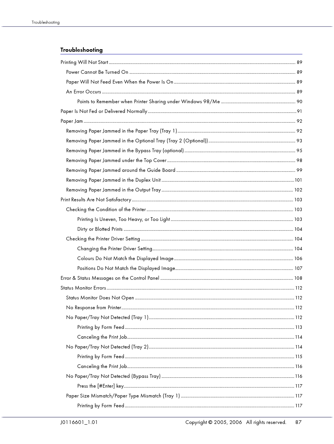 Lanier GX5050 manual Troubleshooting 