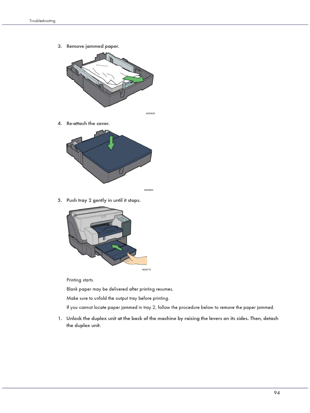 Lanier GX5050 manual Printing starts 