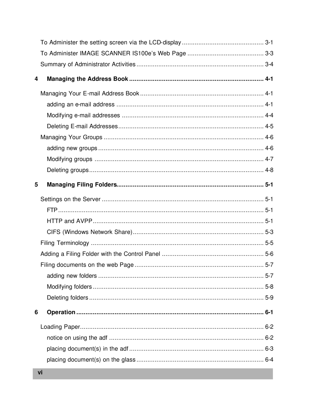 Lanier IS100e manual Managing the Address Book, Managing Filing Folders, Operation 