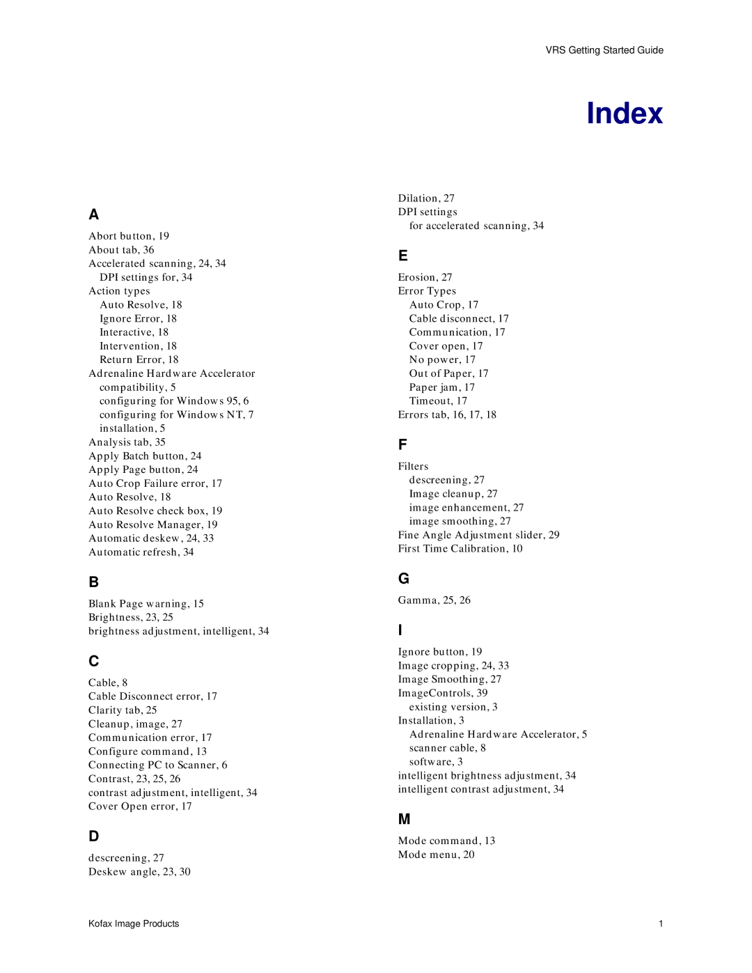 Lanier IS450DE manual Index 