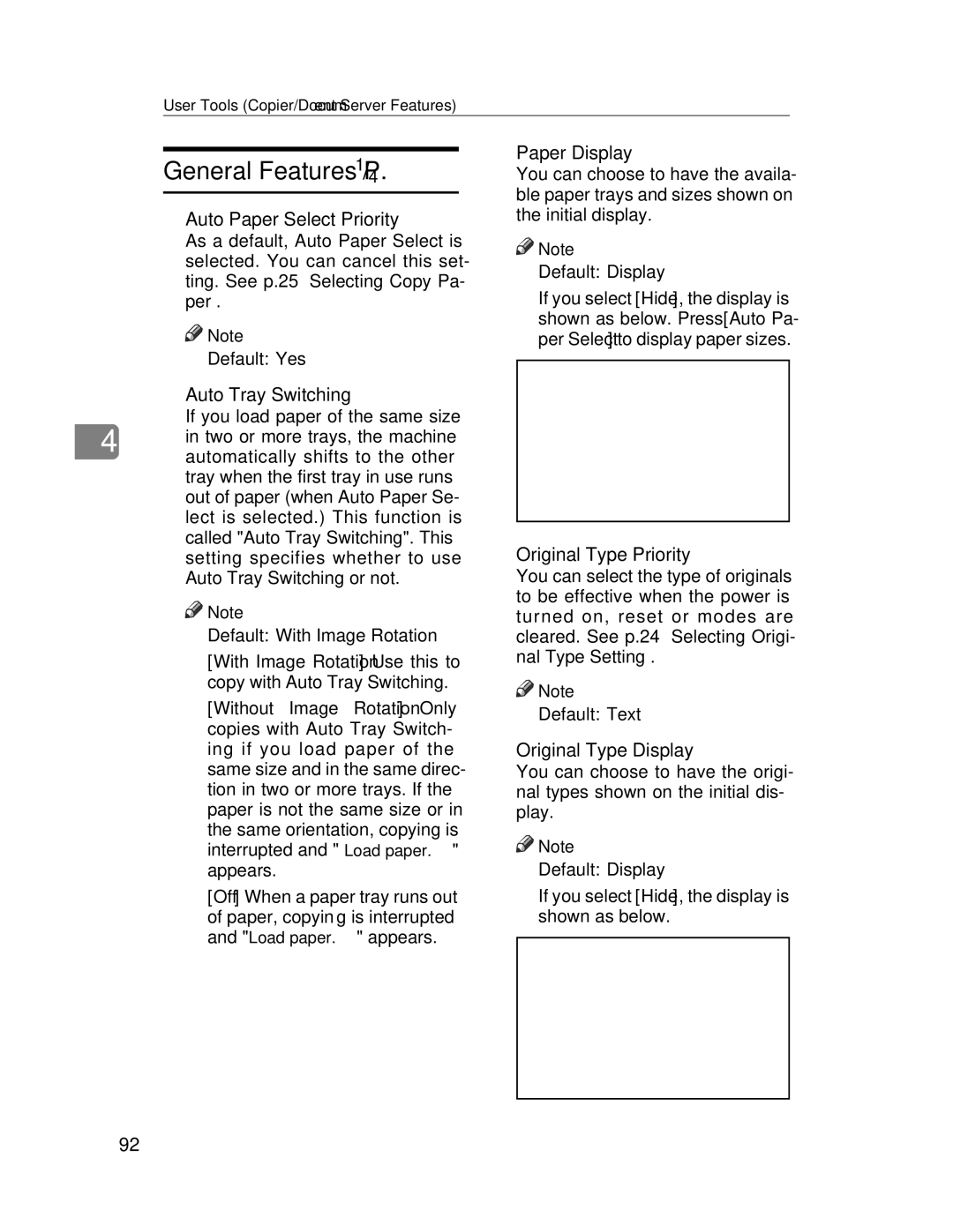 Lanier LD245, LD235 manual General Features P.1/4 