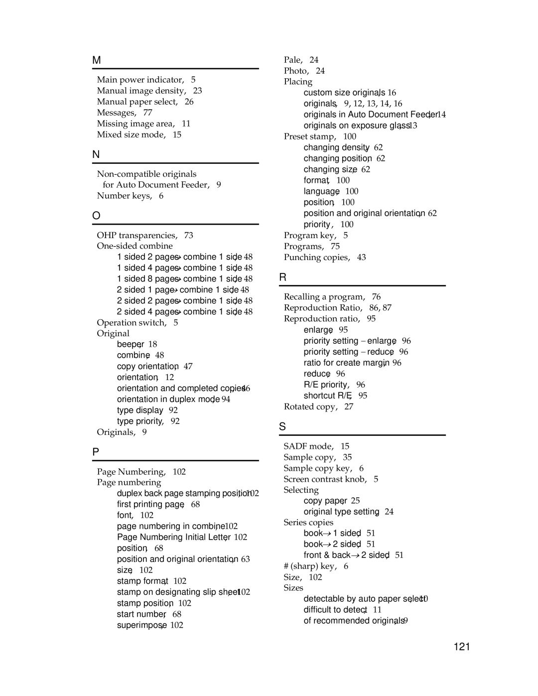 Lanier LD235, LD245 Sided 1 page → combine 1 side, Beeper, Copy orientation Orientation, First printing Font, Stamp format 