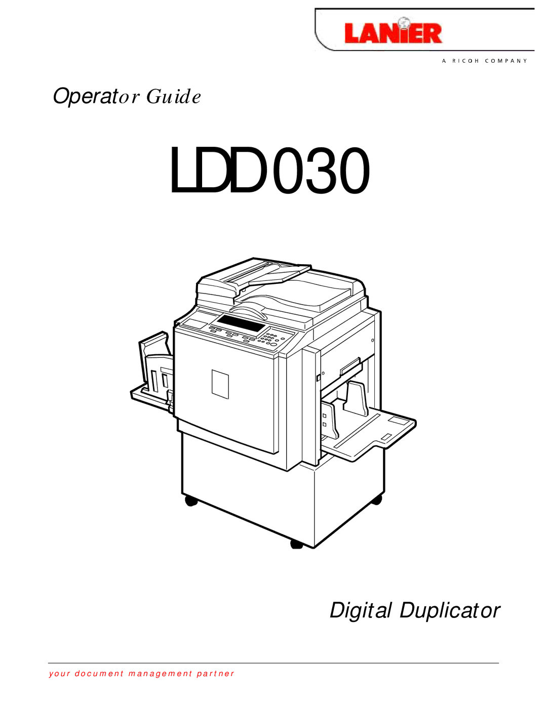 Lanier JP1030, LDD030 manual Ldd 