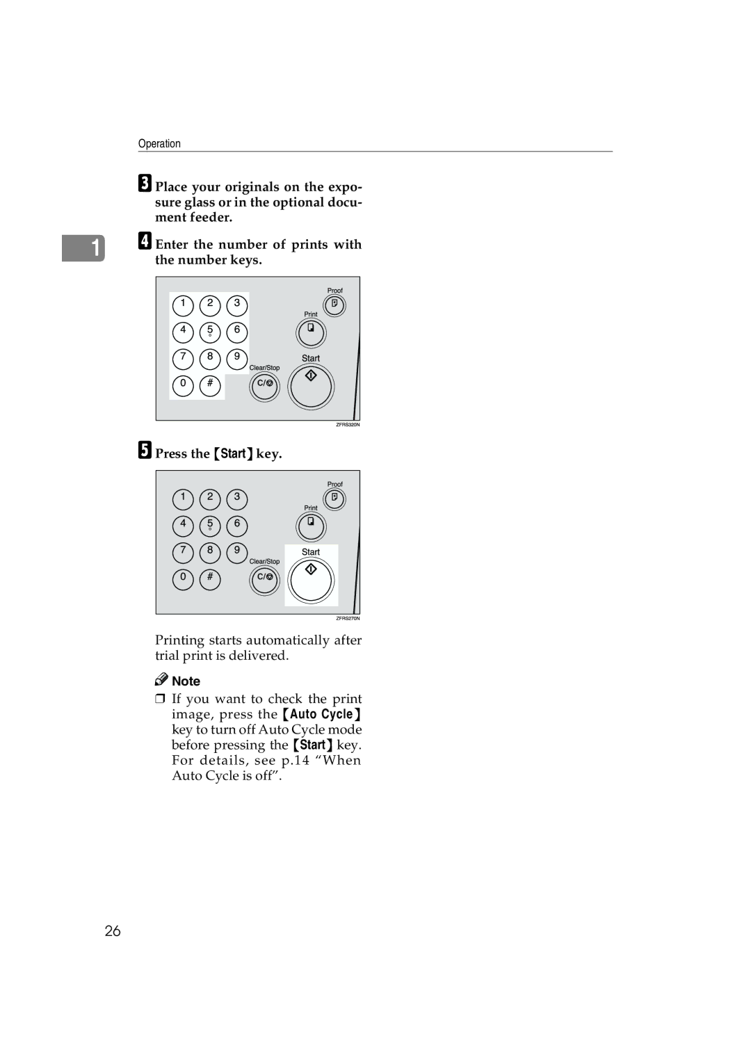 Lanier LDD030, JP1030 manual Operation 