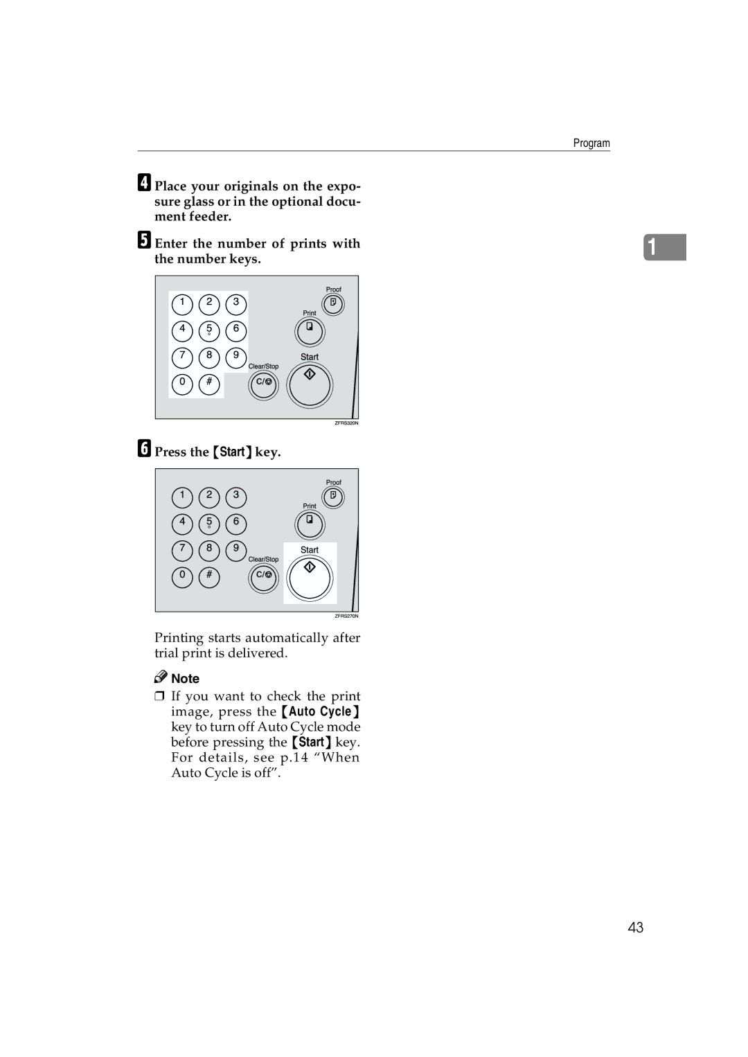 Lanier JP1030, LDD030 manual Program 