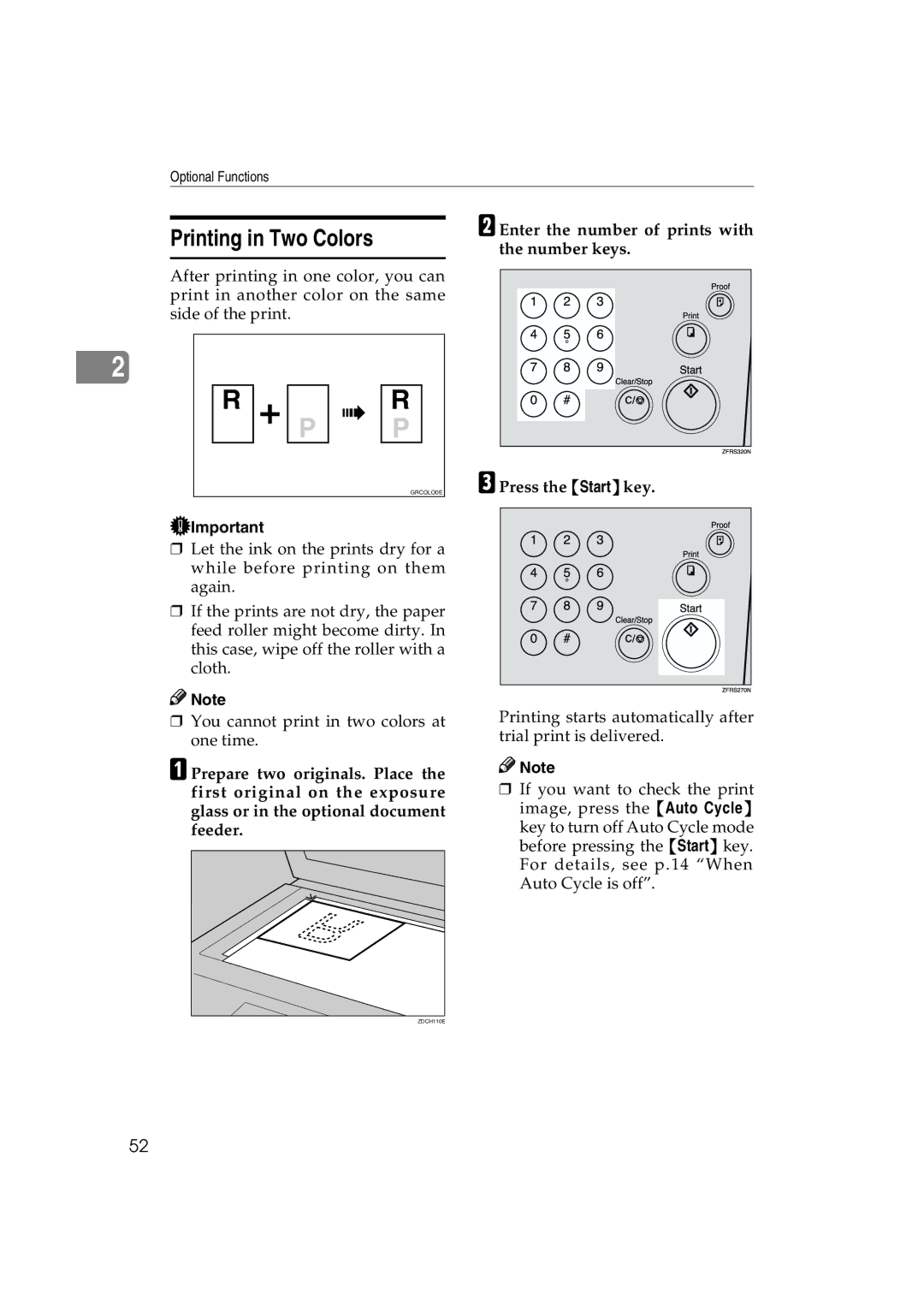 Lanier LDD030, JP1030 manual Printing in Two Colors 