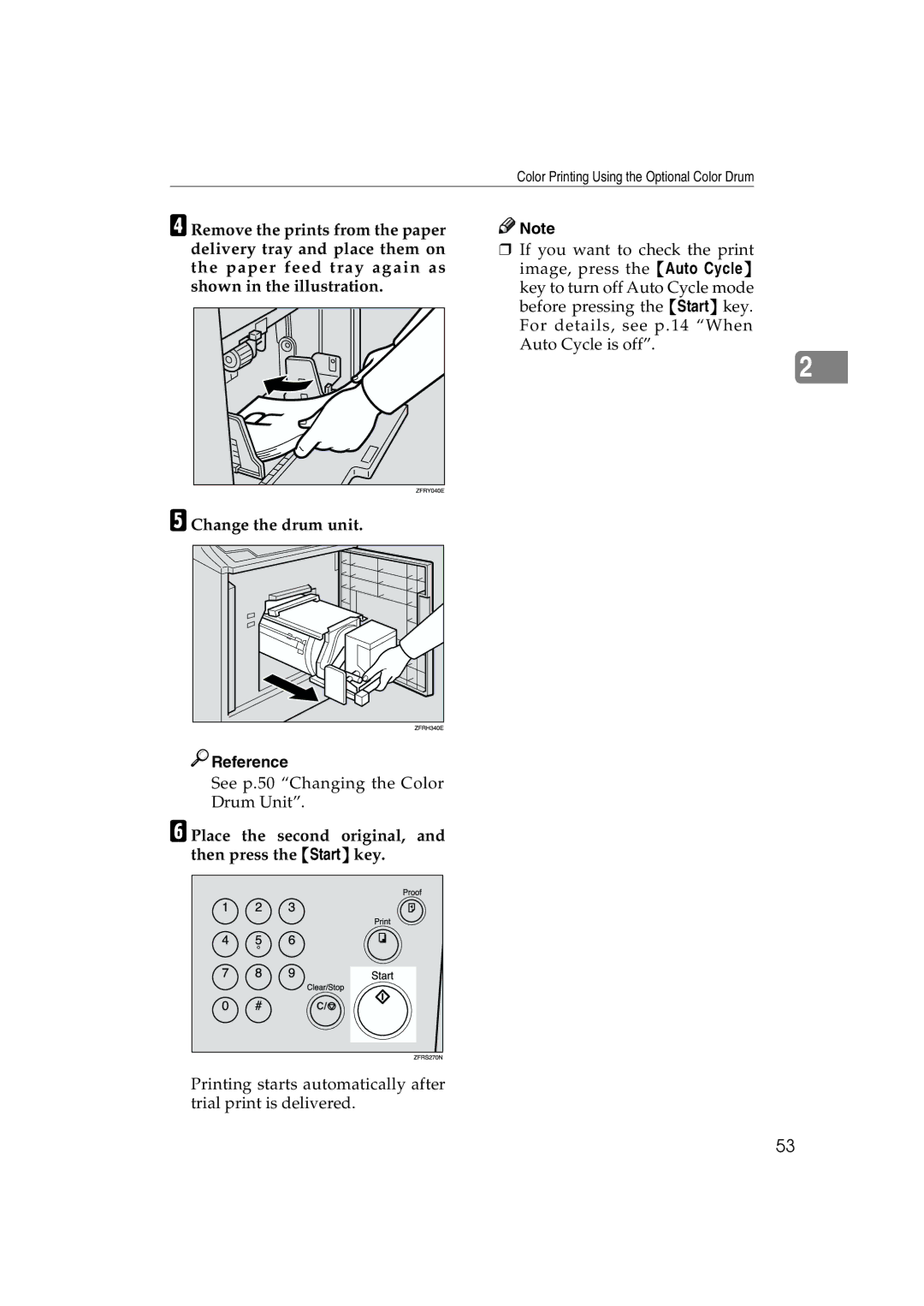 Lanier JP1030, LDD030 manual Place the second original, and then press the Start key 