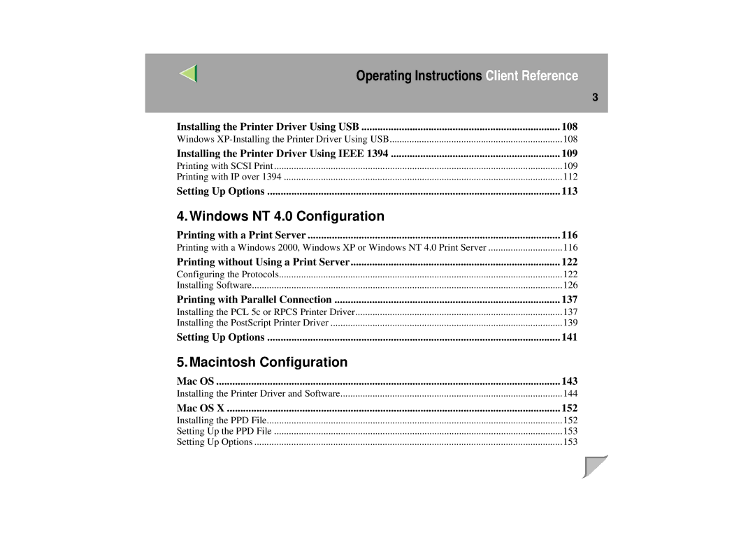 Lanier LP 036c operating instructions Windows NT 4.0 Configuration 