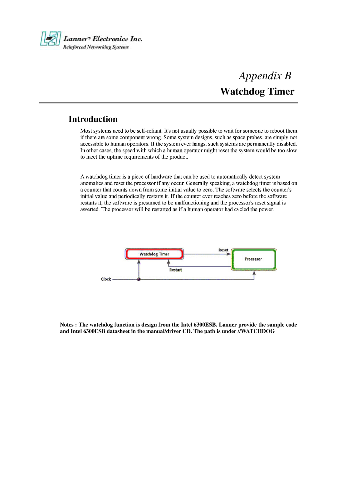 Lanner electronic FW-7890 user manual Appendix B, Watchdog Timer 
