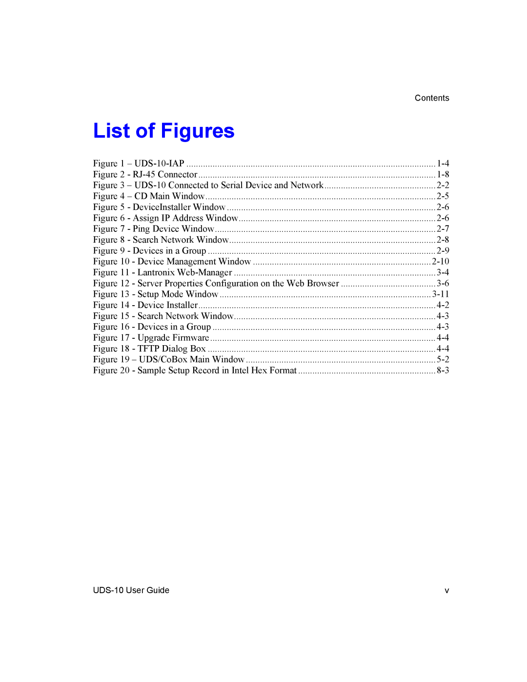 Lantronix manual List of Figures, UDS-10-IAP 