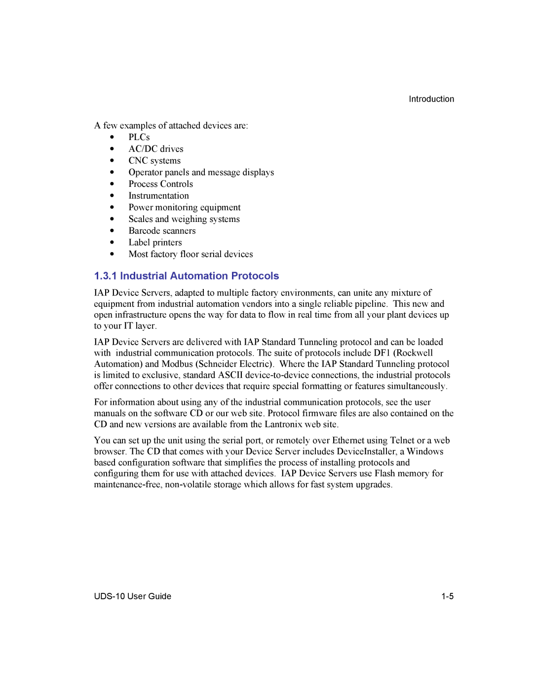 Lantronix 10 manual Industrial Automation Protocols 