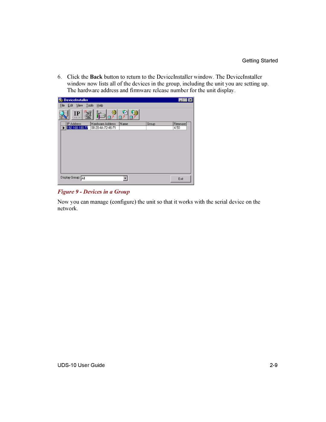 Lantronix 10 manual Devices in a Group 