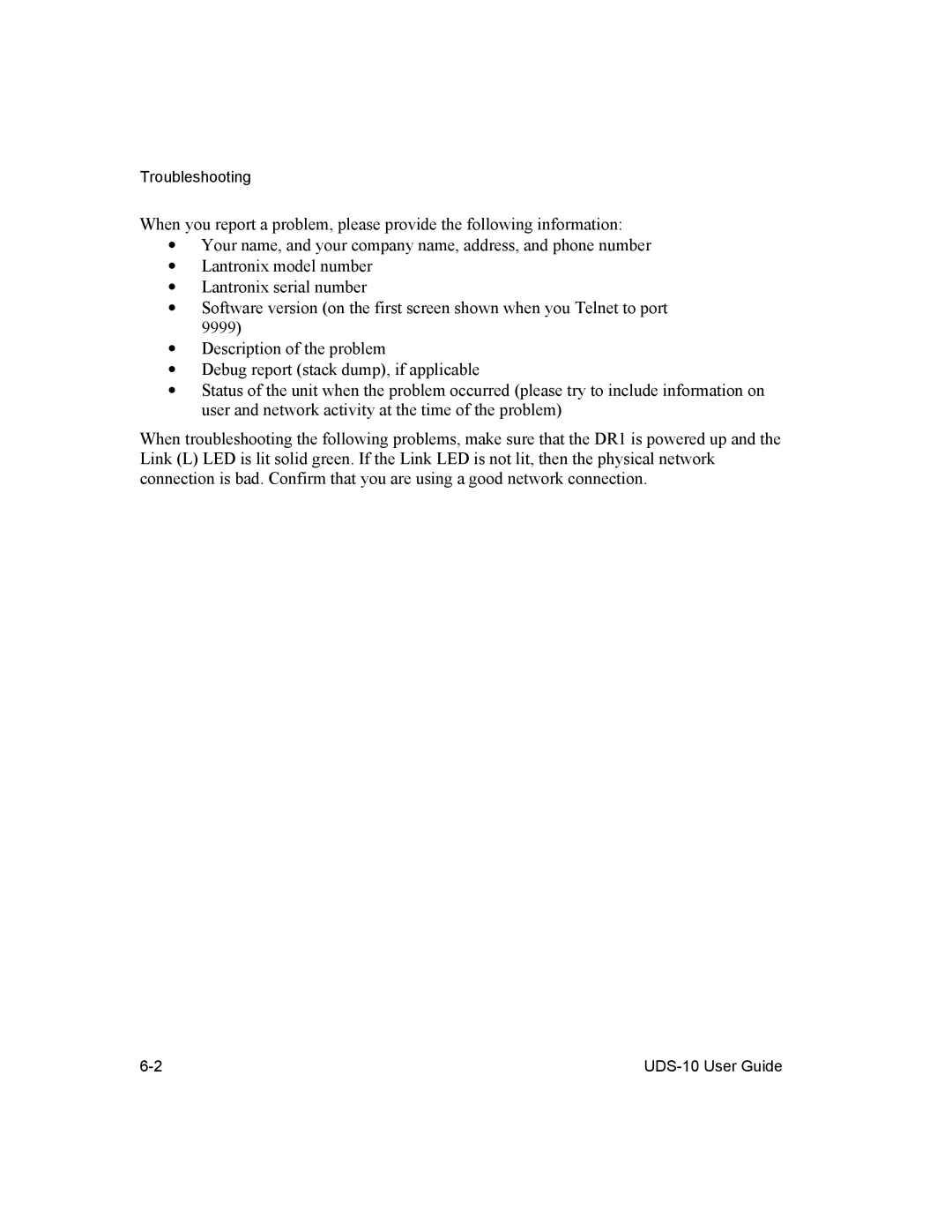 Lantronix 10 manual Troubleshooting 