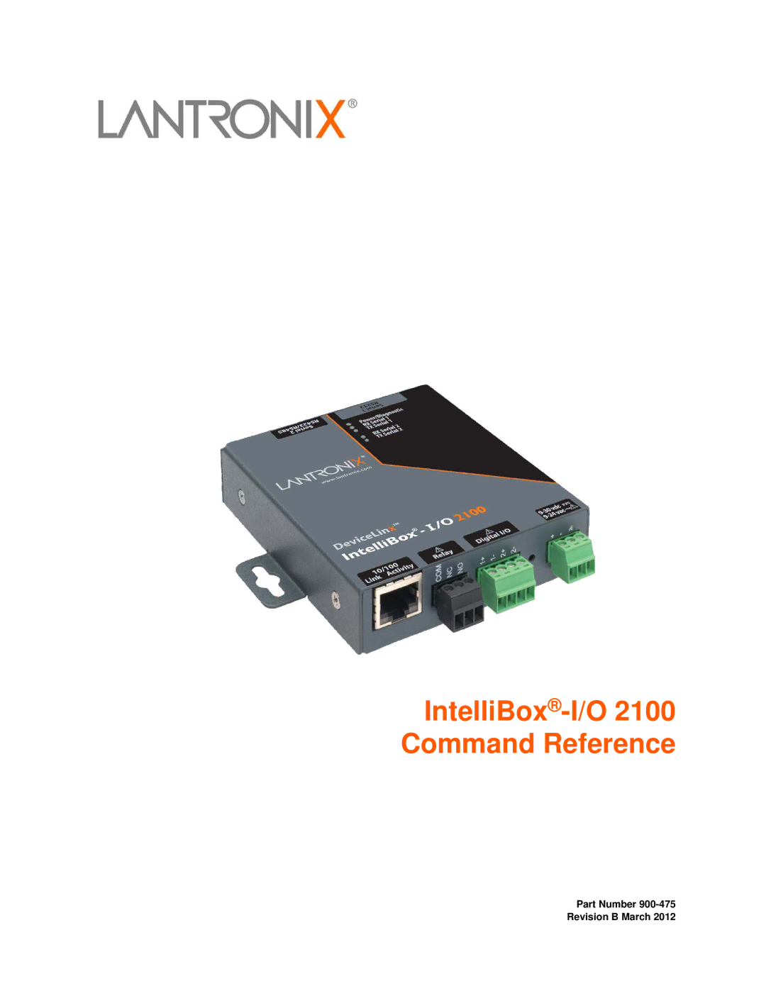 Lantronix manual IntelliBox-I/O 2100 Command Reference 