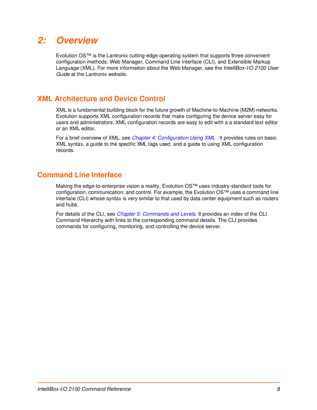 Lantronix 2100 manual Overview, XML Architecture and Device Control 