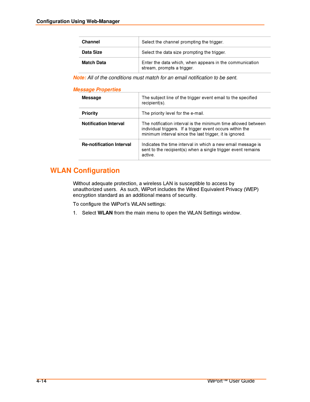 Lantronix 900-332 manual Message Properties 