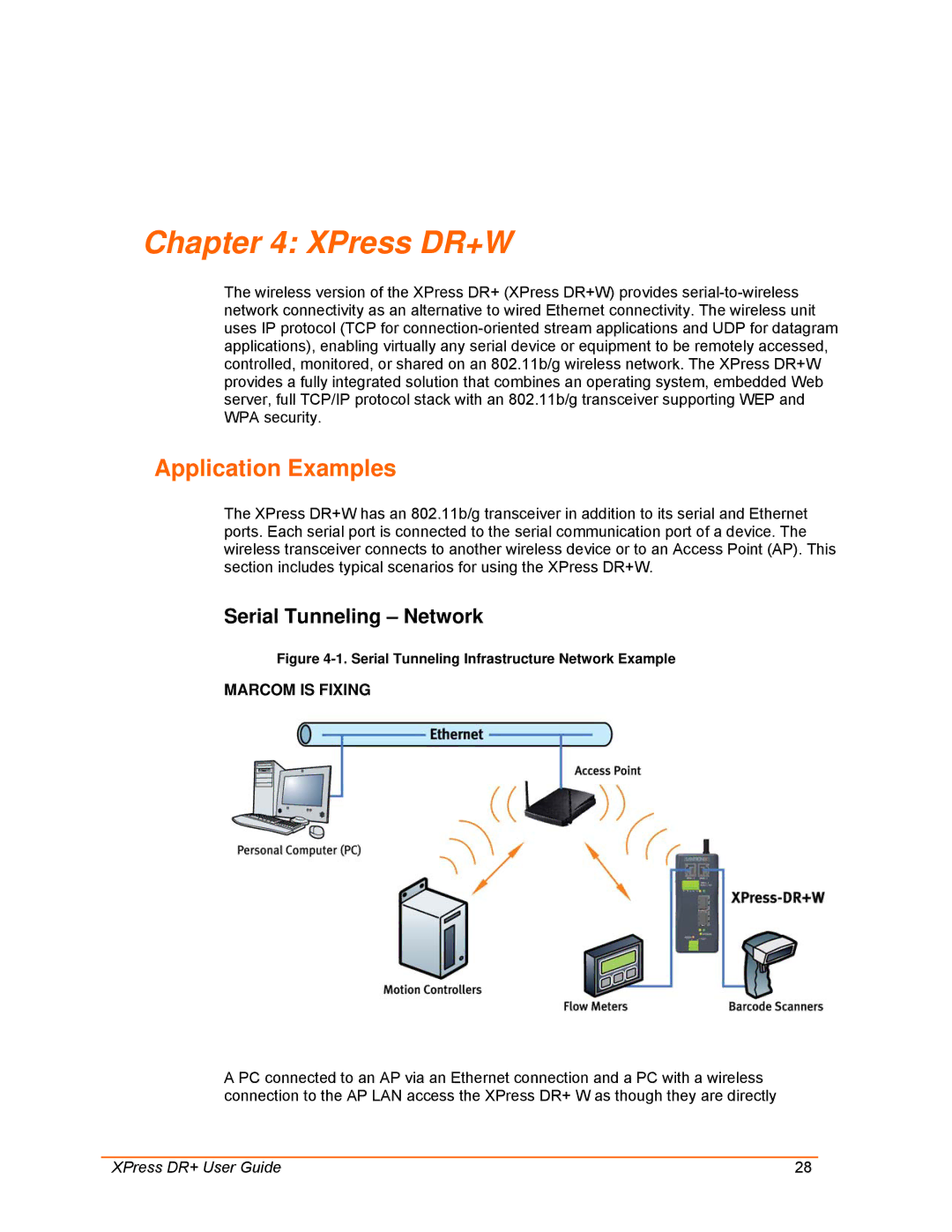 Lantronix 900-422 manual XPress DR+W, Application Examples, Serial Tunneling Network 