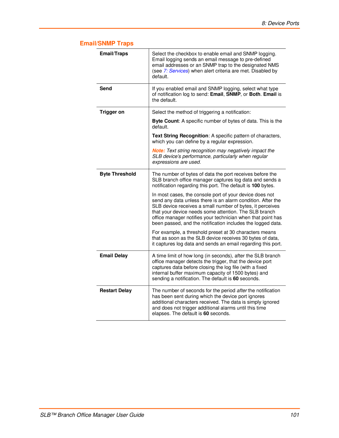 Lantronix 900-510 manual Email/SNMP Traps 