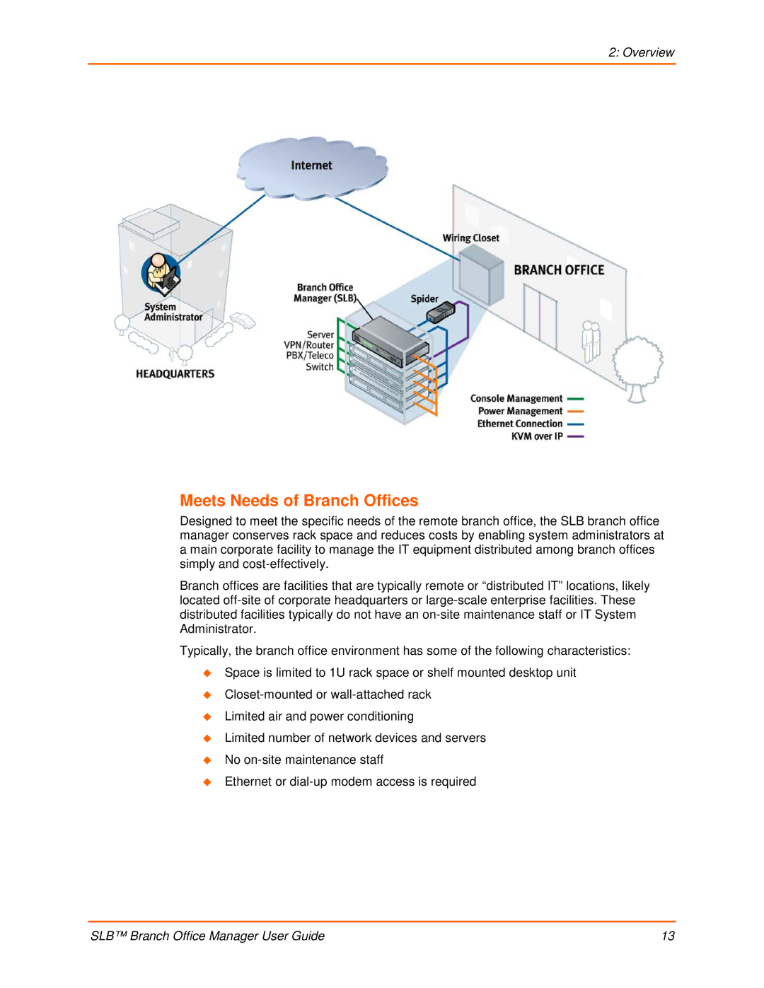 Lantronix 900-510 manual Meets Needs of Branch Offices 