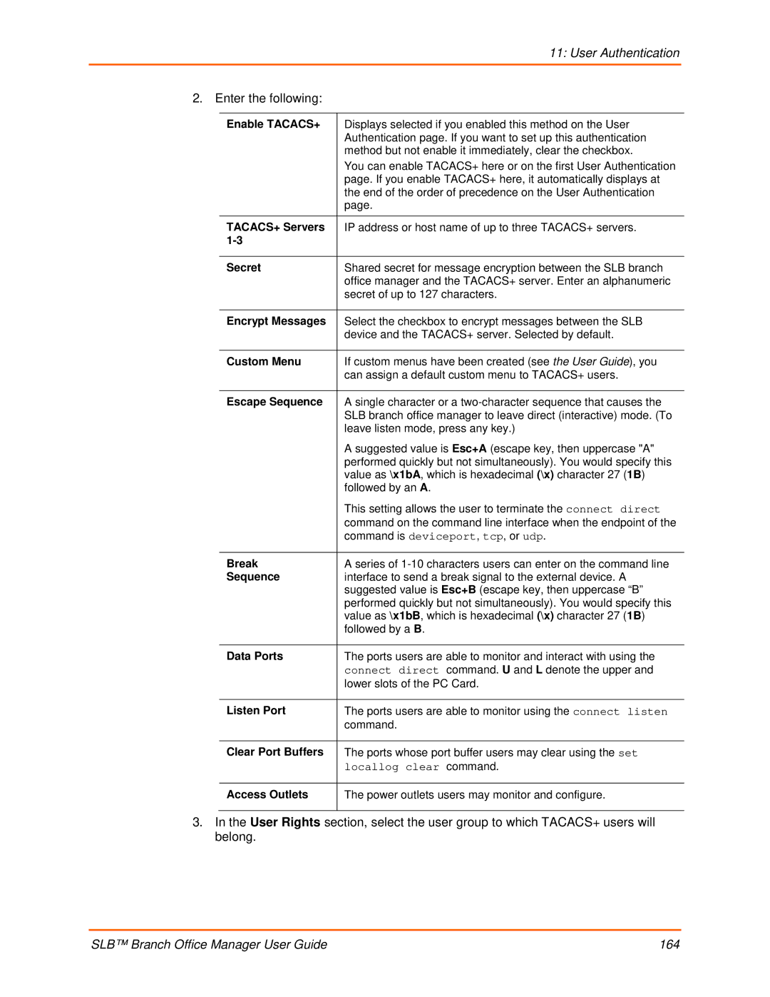 Lantronix 900-510 manual Enable TACACS+, TACACS+ Servers, Secret 