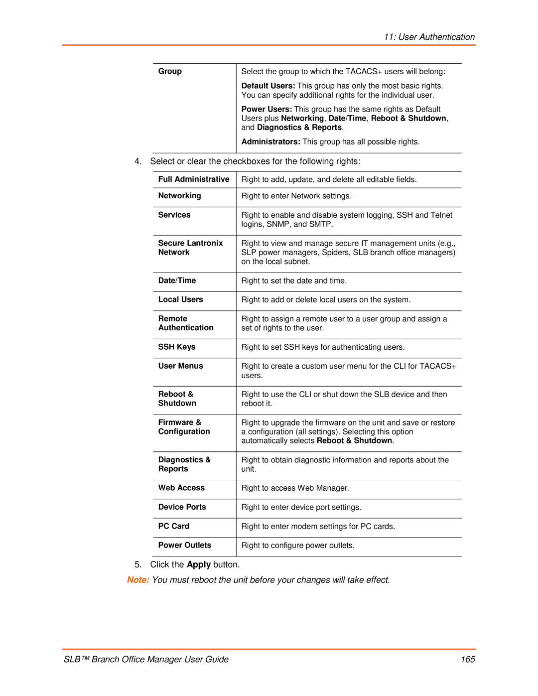 Lantronix 900-510 manual SLB Branch Office Manager User Guide 165 