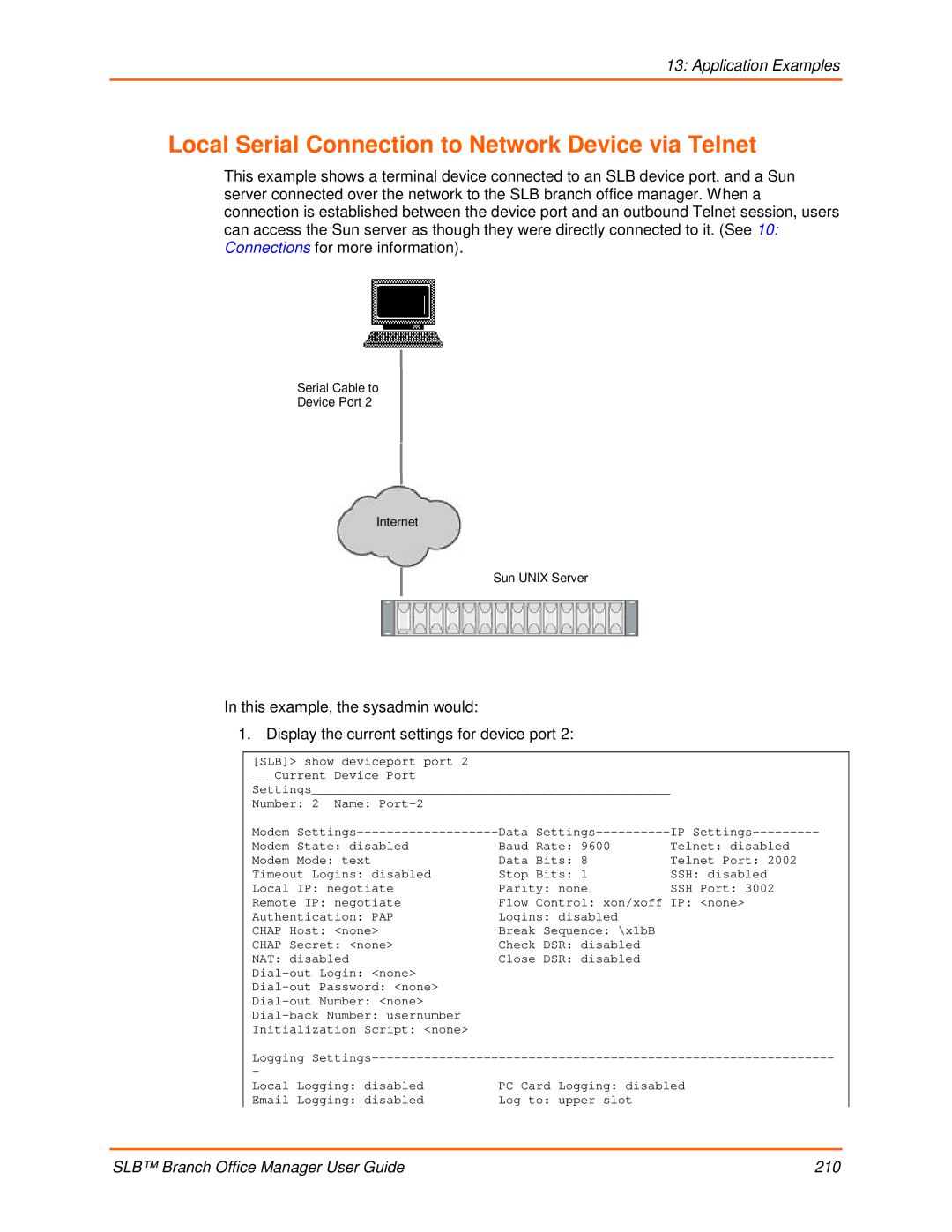 Lantronix 900-510 manual Local Serial Connection to Network Device via Telnet 