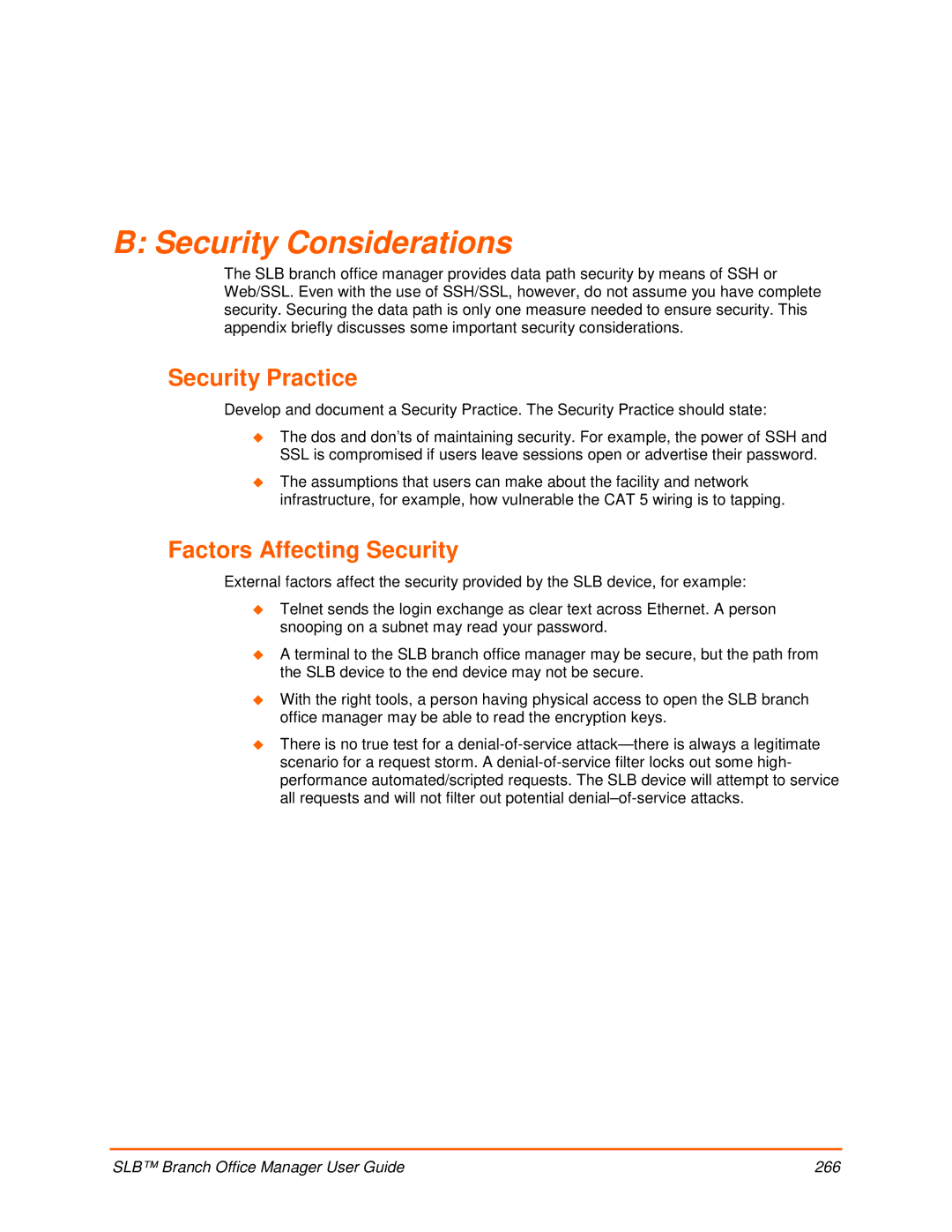 Lantronix 900-510 manual Security Considerations, Security Practice, Factors Affecting Security 