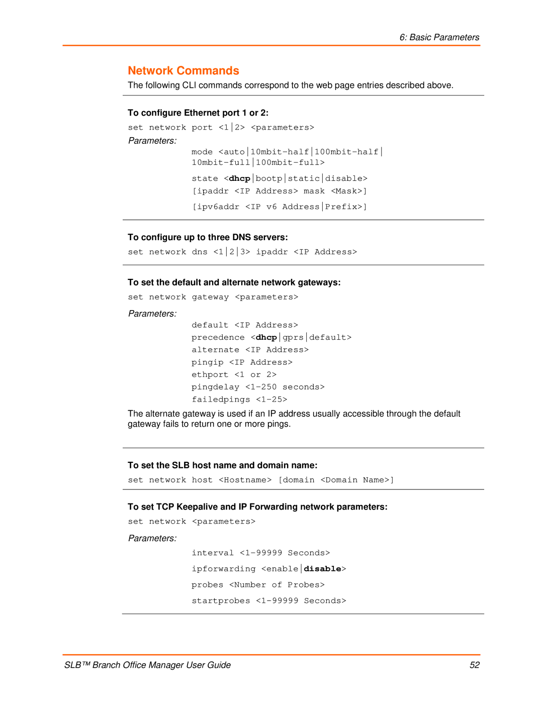 Lantronix 900-510 manual Network Commands 