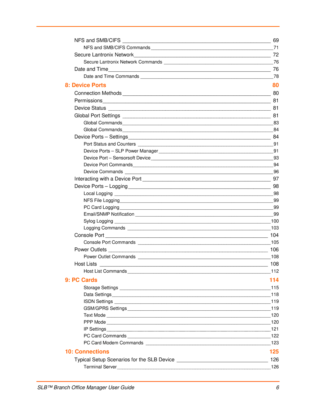 Lantronix 900-510 manual NFS and SMB/CIFS, Secure Lantronix Network, Date and Time, Device Ports Settings, Console Port 