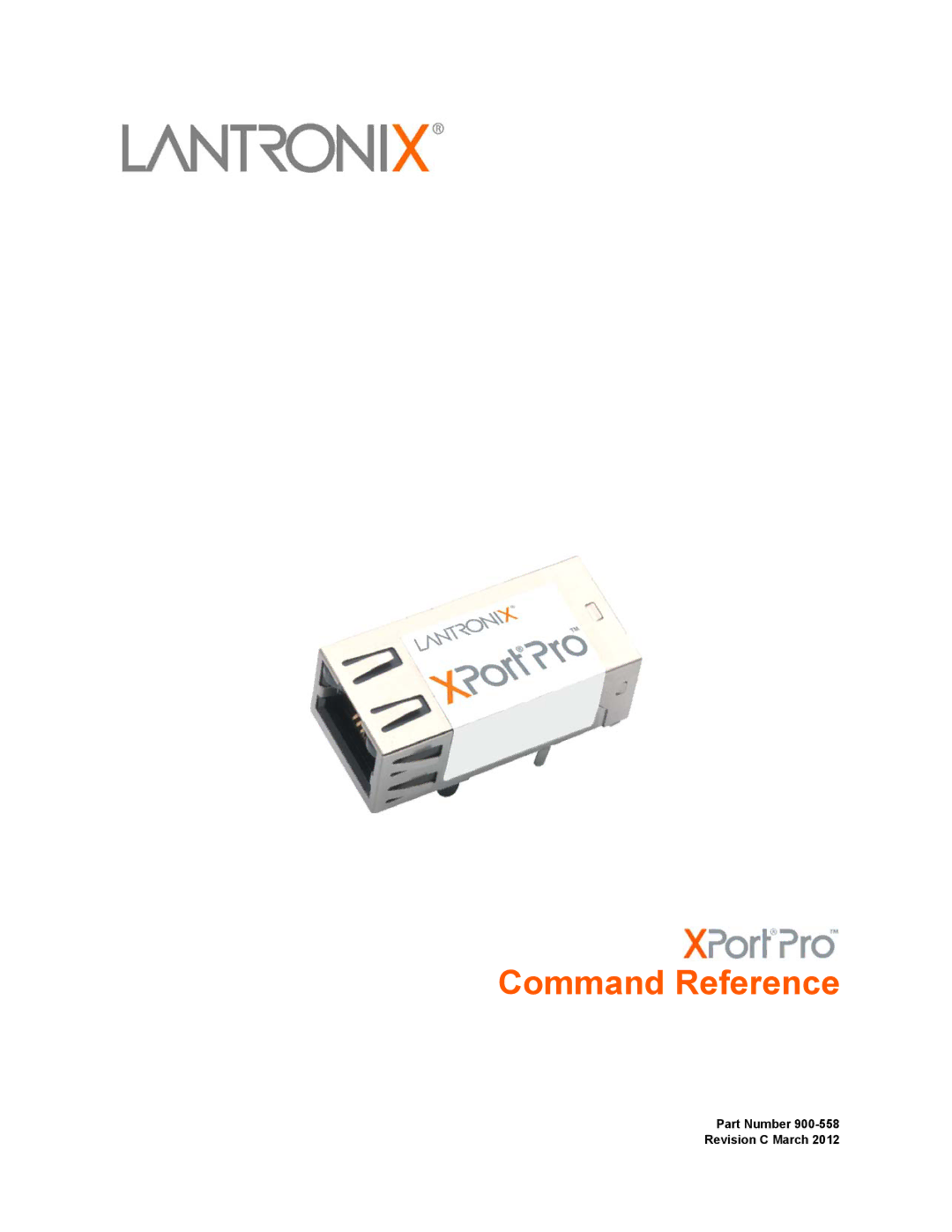 Lantronix 900-558 manual Command Reference 