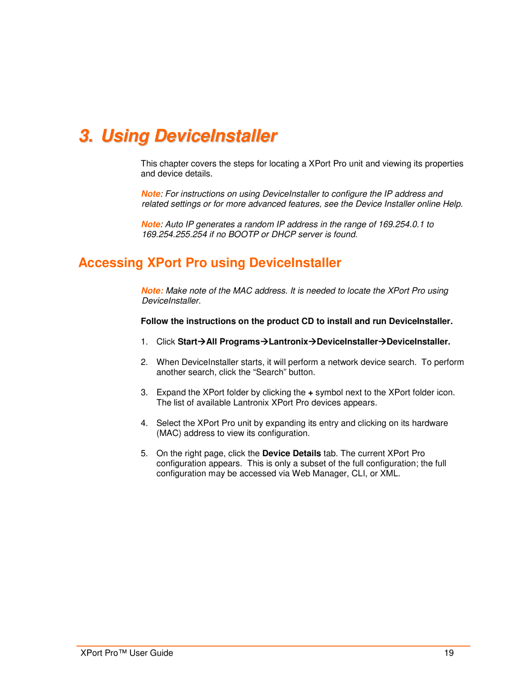 Lantronix 900-560 manual Using DeviceInstaller, Accessing XPort Pro using DeviceInstaller 