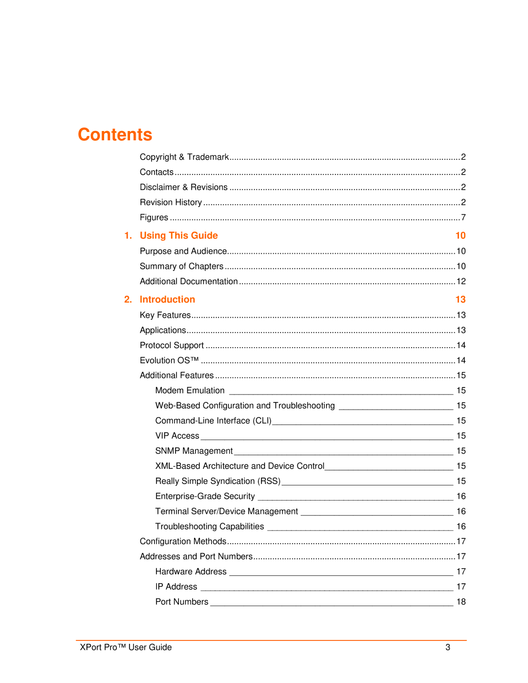 Lantronix 900-560 manual Contents 