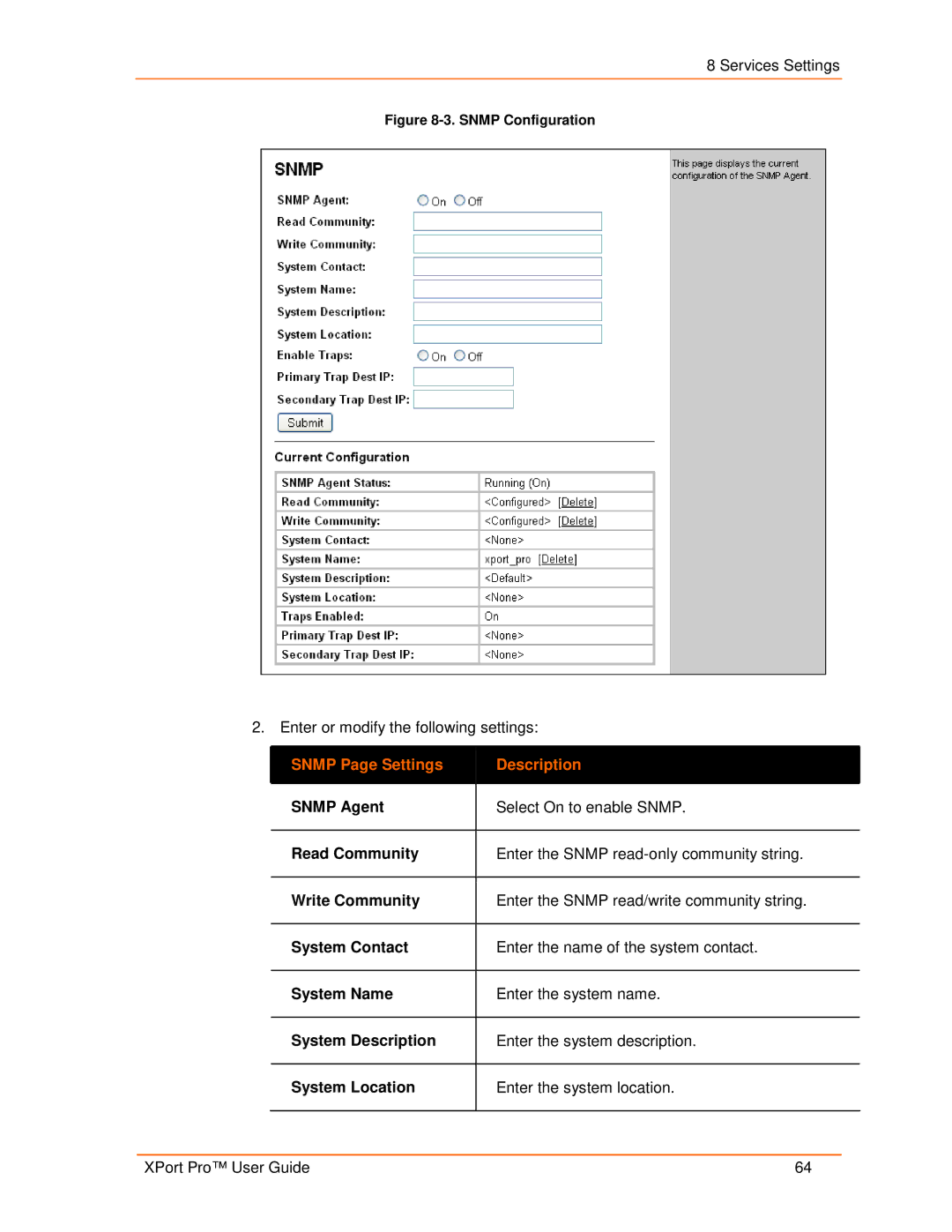 Lantronix 900-560 manual Read Community, Write Community, System Contact, System Name, System Description, System Location 