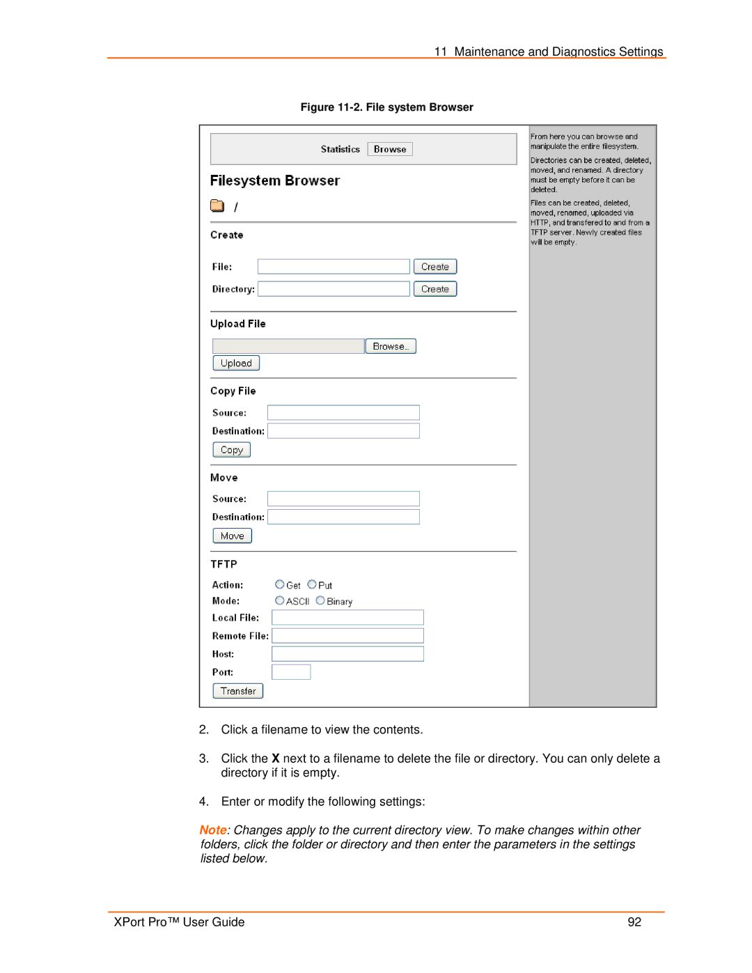 Lantronix 900-560 manual File system Browser 