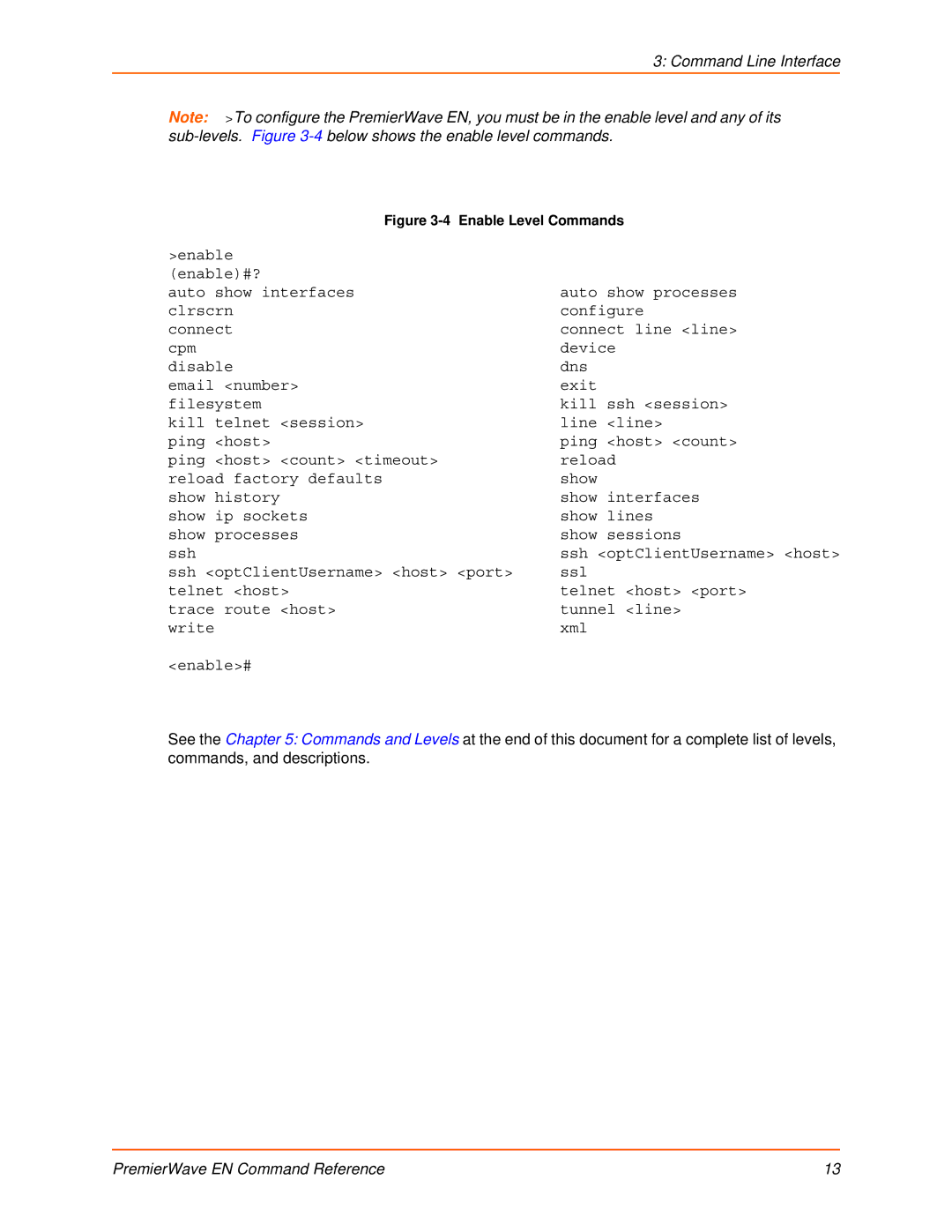 Lantronix 900-581 manual Enable Level Commands 