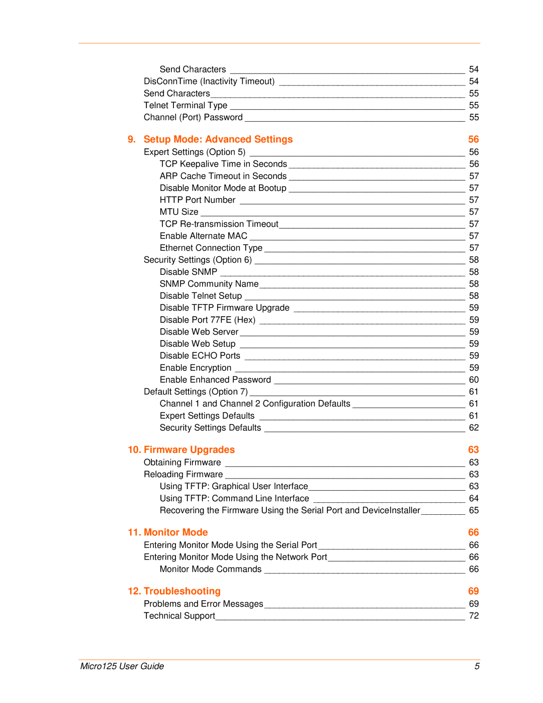 Lantronix 900-588 manual Setup Mode Advanced Settings, Problems and Error Messages Technical Support 