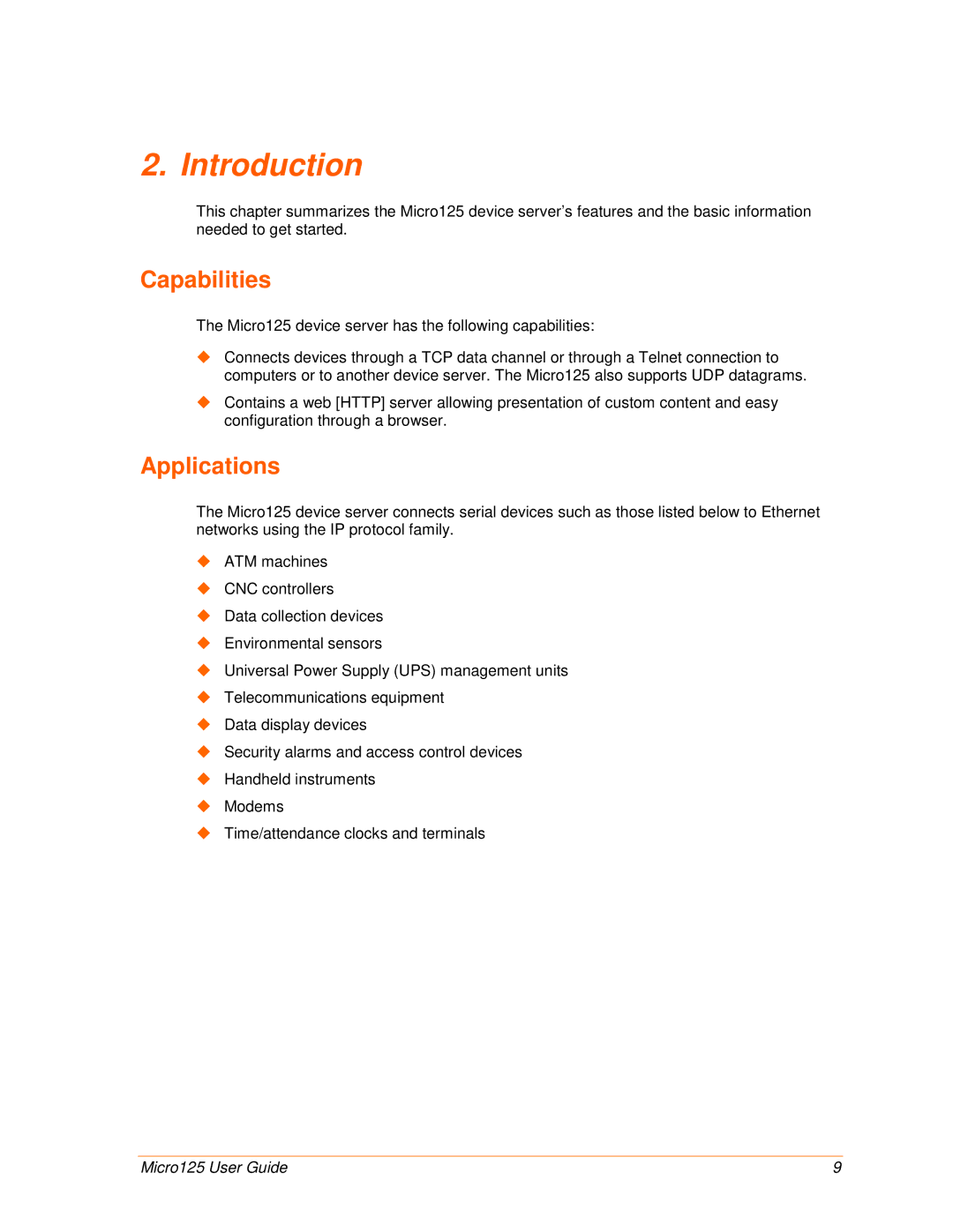 Lantronix 900-588 manual Introduction, Capabilities, Applications 