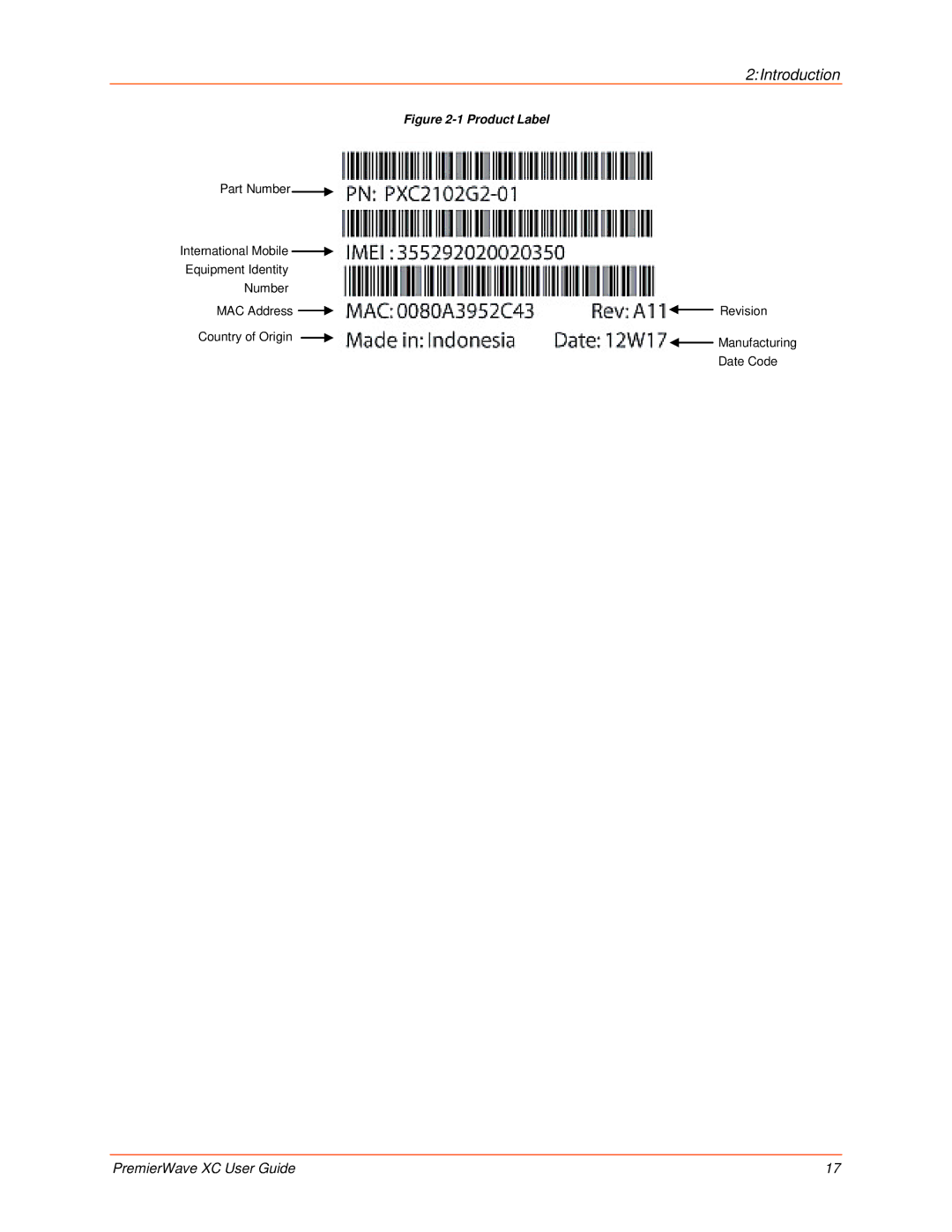 Lantronix 900-598 manual Product Label 