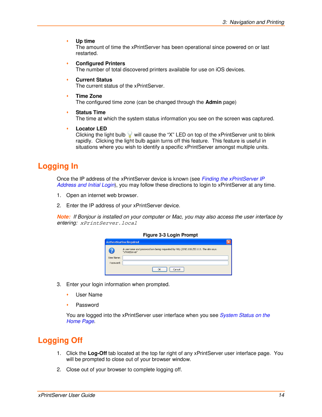 Lantronix 900-603 manual Logging Off 