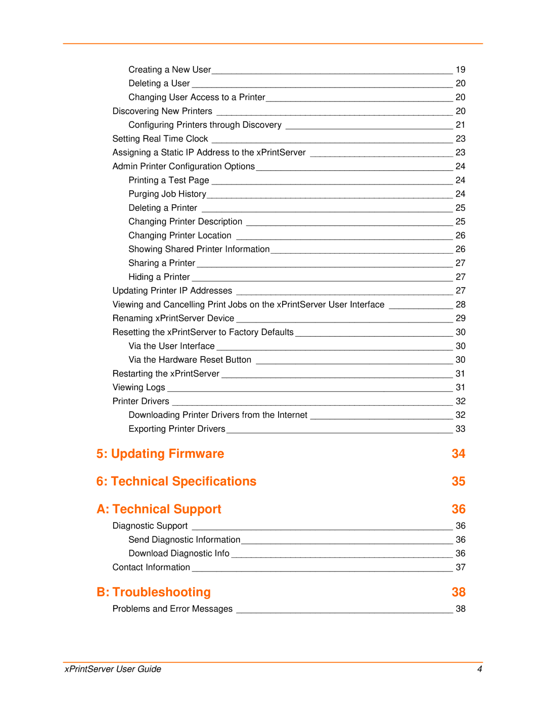 Lantronix 900-603 manual Updating Firmware Technical Specifications Technical Support 