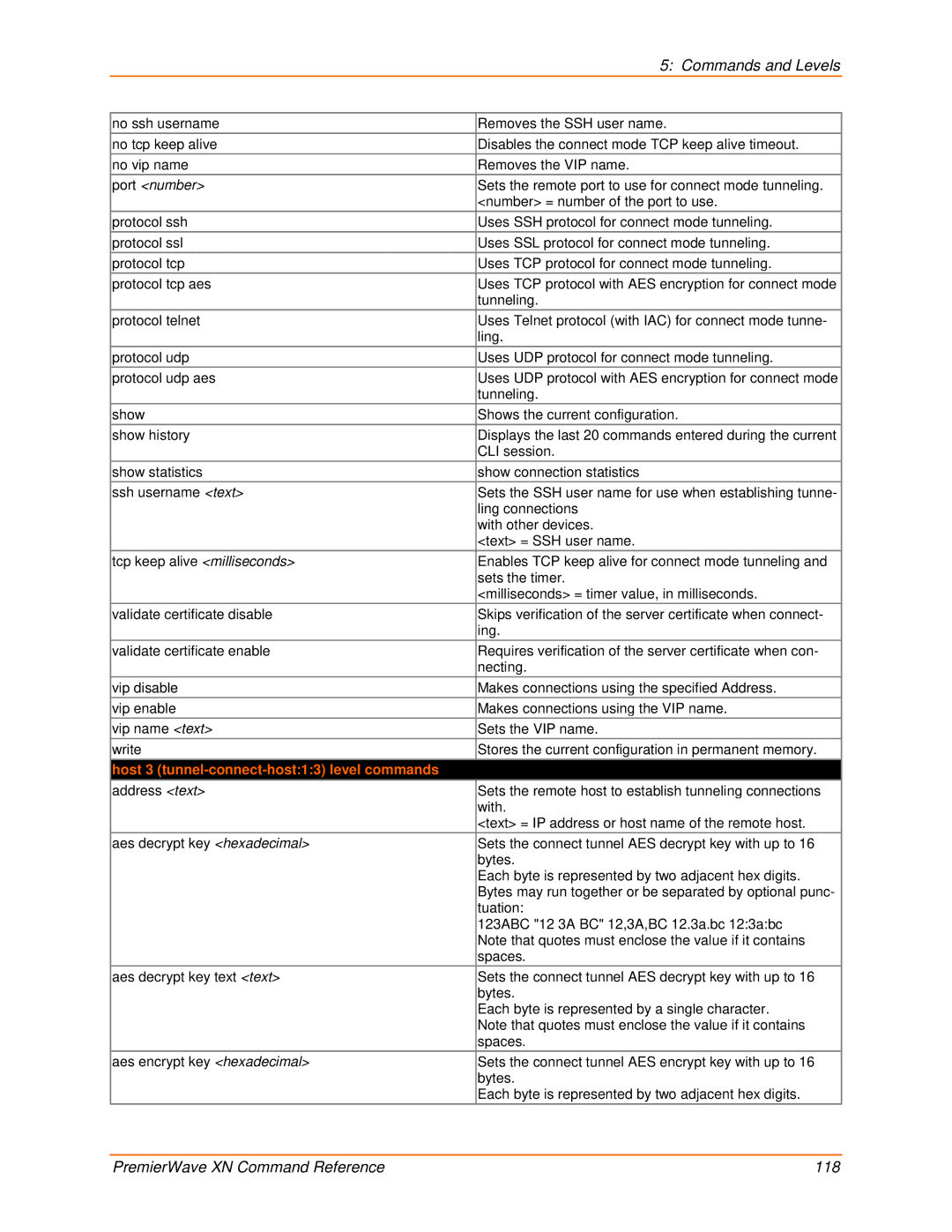 Lantronix 900-607 manual Port number, Host 3 tunnel-connect-host13 level commands 