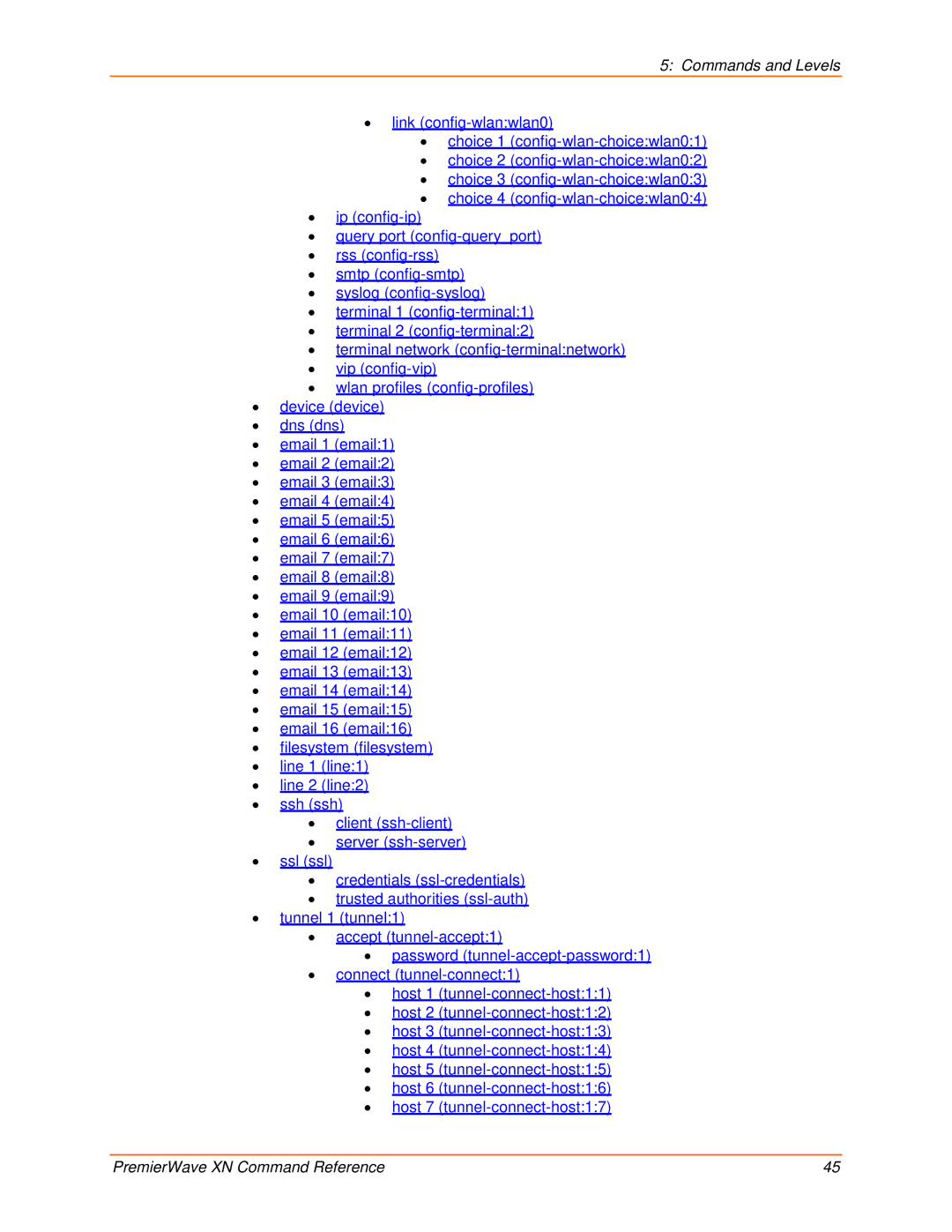 Lantronix 900-607 manual Commands and Levels 