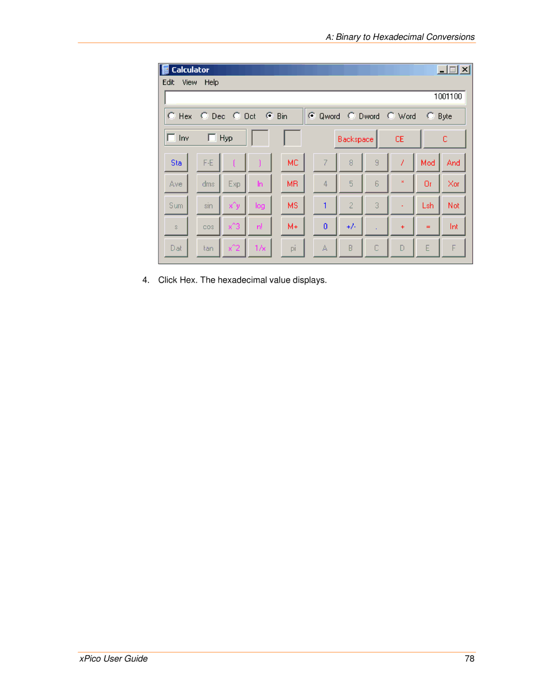 Lantronix 900-618 manual Binary to Hexadecimal Conversions 