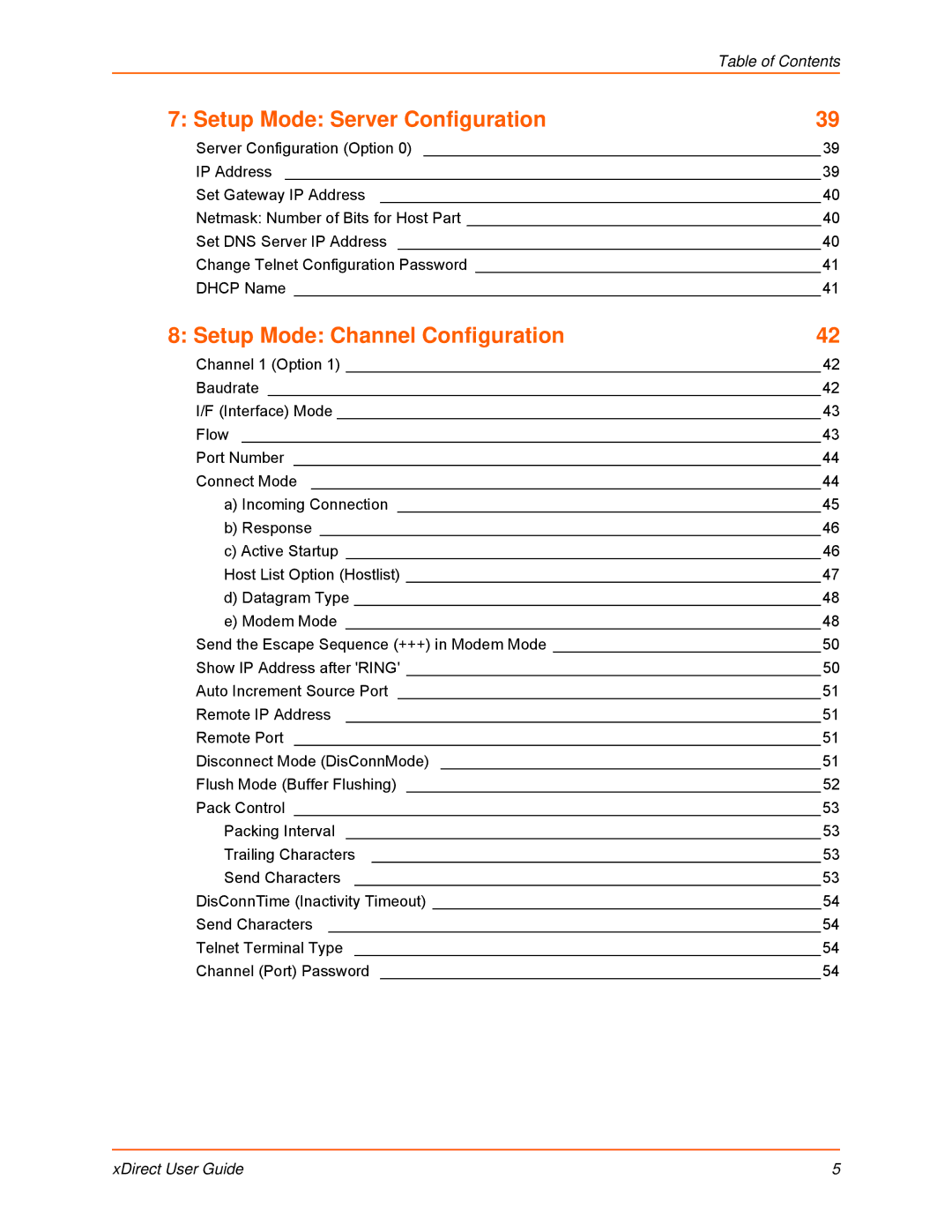 Lantronix 900-653-R manual Setup Mode Server Configuration, Setup Mode Channel Configuration 