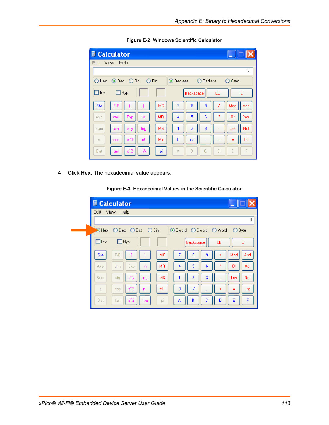 Lantronix 900-691-R manual Appendix E Binary to Hexadecimal Conversions 