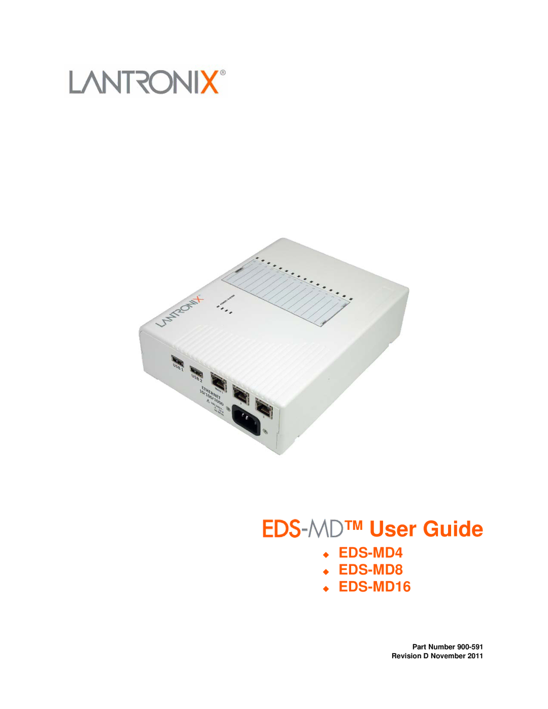 Lantronix EDS-MD16, EDS-MD8, EDS-MD4 manual TM User Guide 