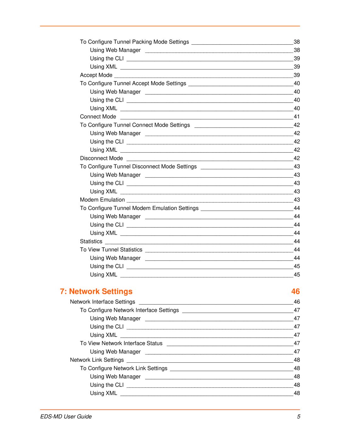 Lantronix EDS-MD4, EDS-MD8, EDS-MD16 manual Network Settings 