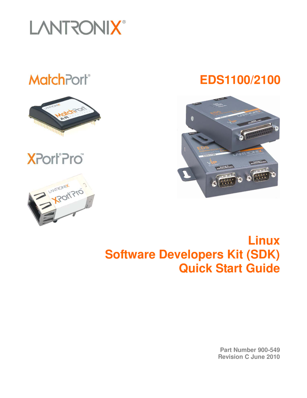 Lantronix EDS1100, EDS2100 quick start Part Number Revision C June 